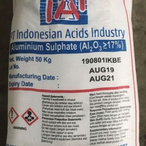 Phèn Nhôm Sunfat Indonesia Al2(SO4)3. 18H2O 17%, 50kg/bao.